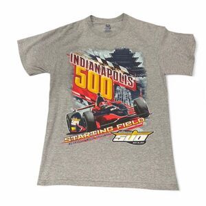 2013 Indianapolis 500 Starting Grid Indy Car T-Shirt Size Adult Medium Gray